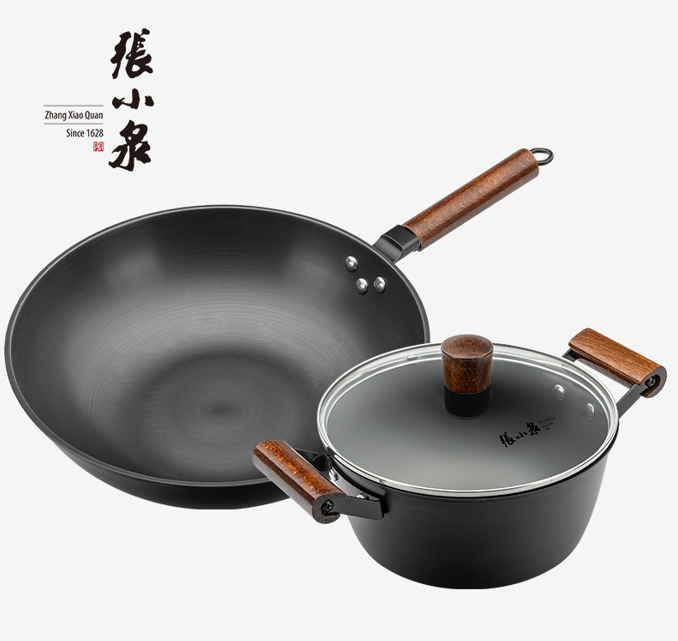 古风系列精铁锅具两件套 